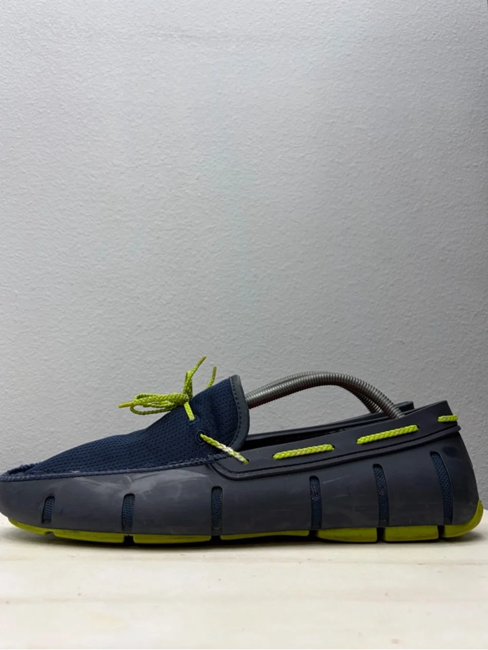 Swims Men’s Blue Rubber Braided Lace Loafers Size 10 - Picture 1 of 8